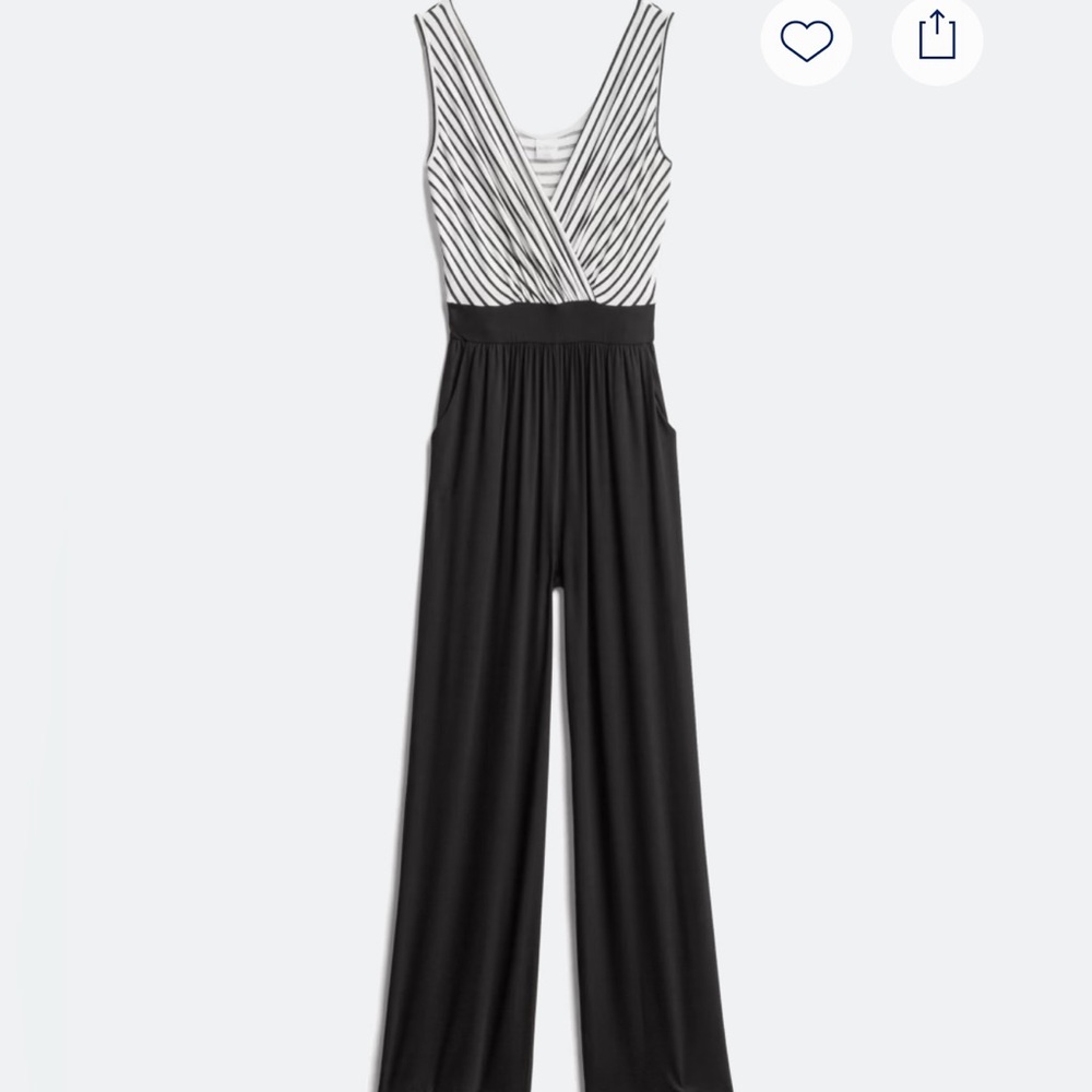 Women’s Small Black and White Jumpsuit